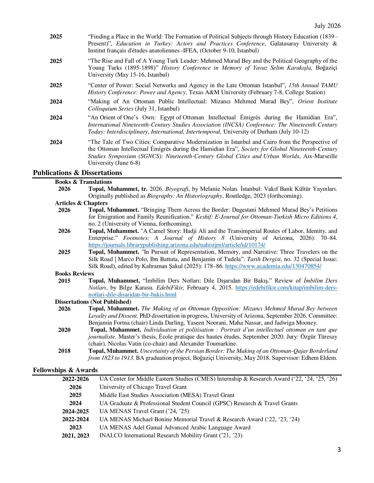 Curriculum Vitae page 3