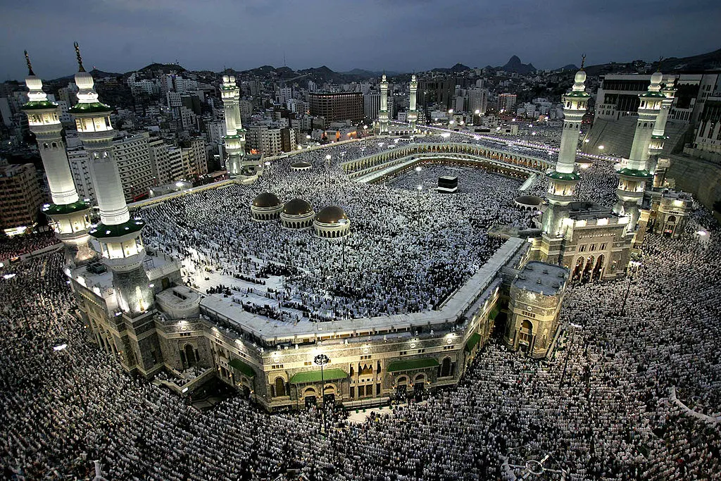 The Kaaba and the Grand Mosque in Mecca
