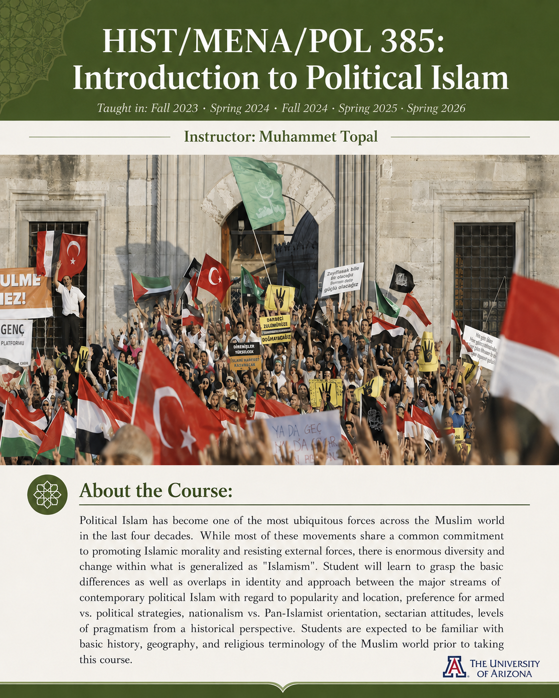 Flyer for Introduction to Political Islam
