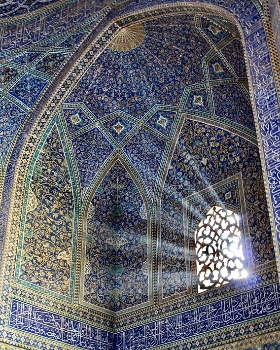 Blue mosque tile detail