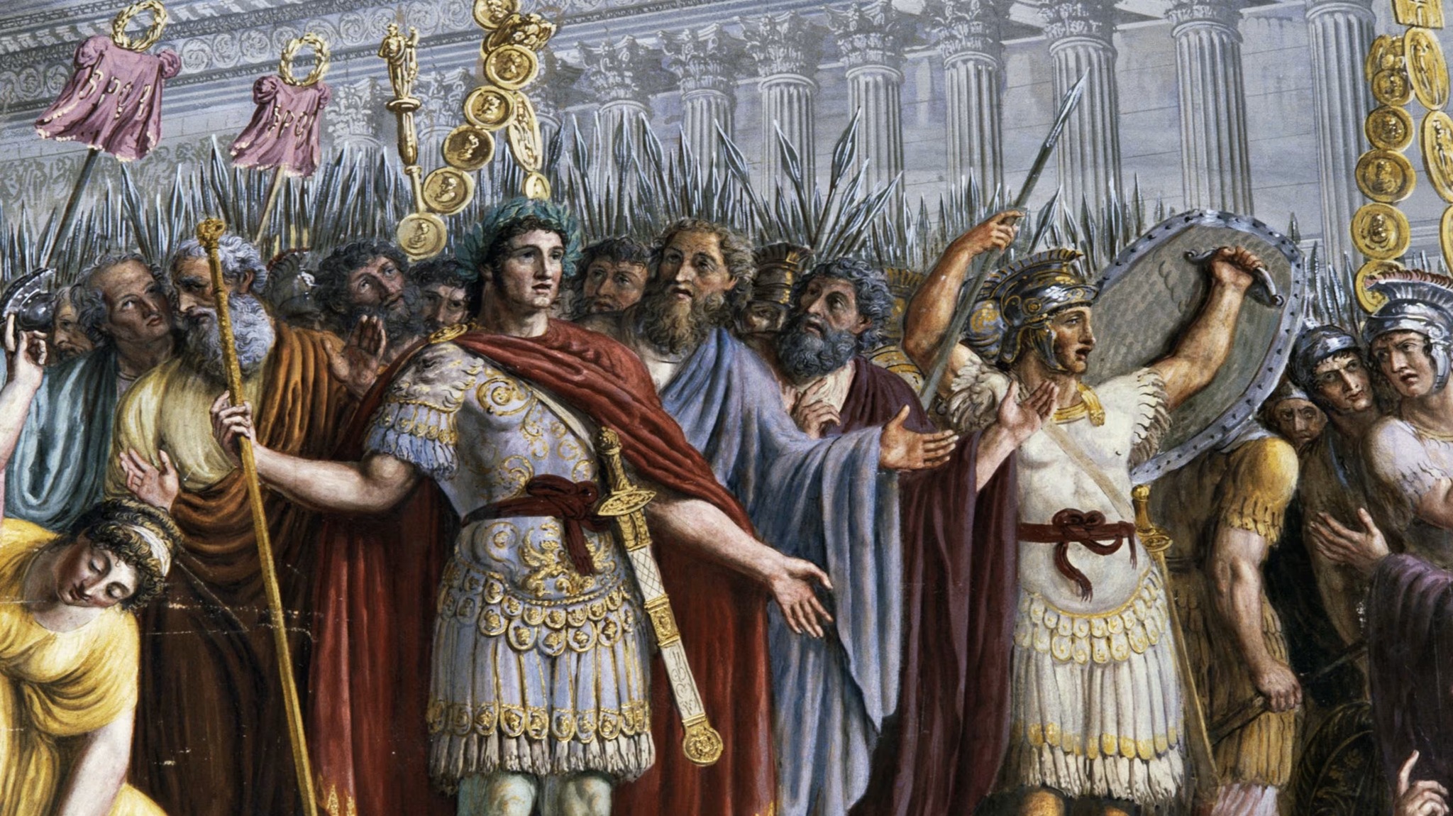 Roman imperial procession with Emperor Trajan